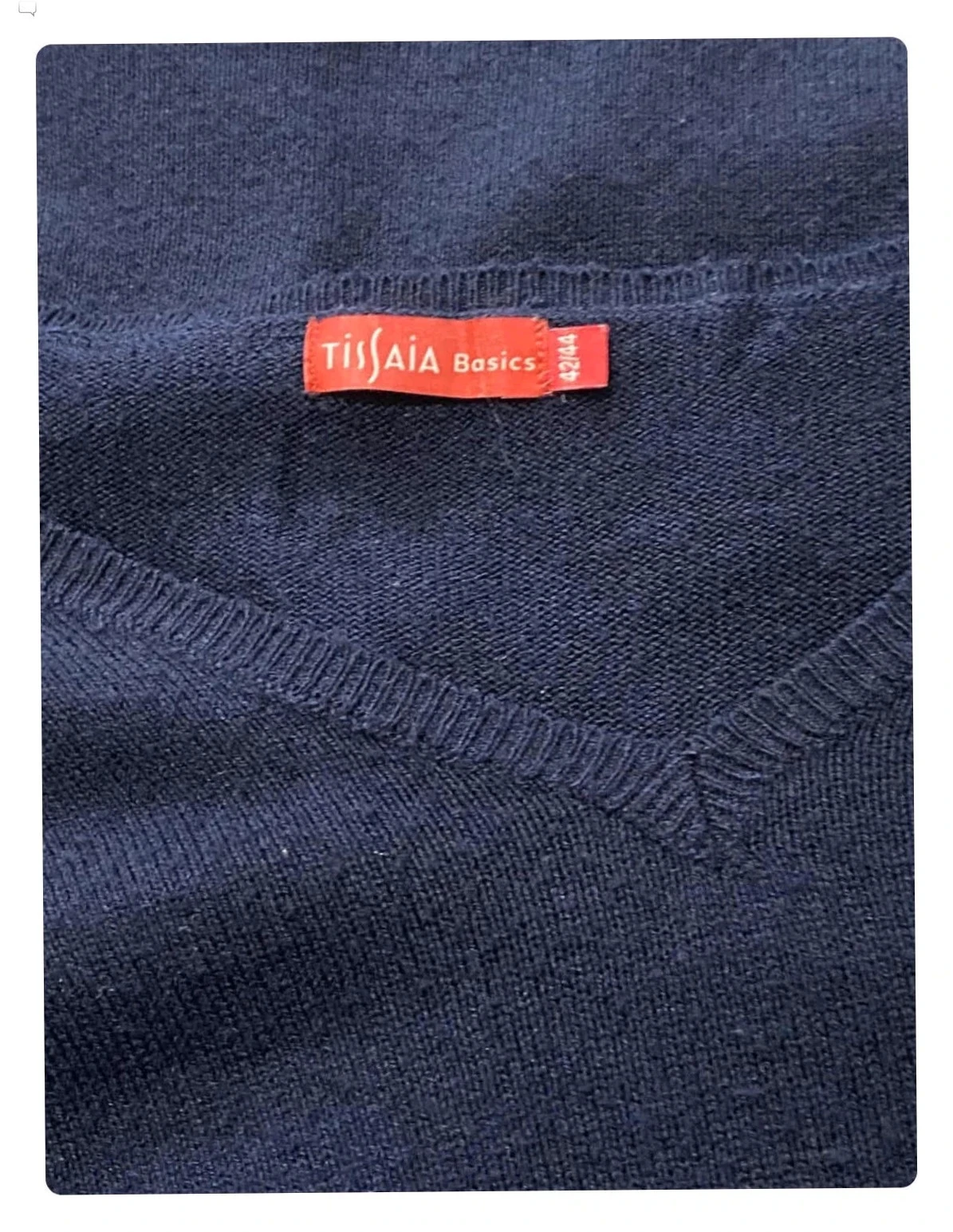 Jersey de cuello en V para hombre Tissaia Basics talla 42/44 azul marino – photo 6